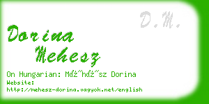 dorina mehesz business card